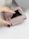 Шкіряний гаманець маленький пудровий на кнопці | 6608313 | фото 7