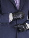 Перчатки мужские кожаные с манжетом черные | 6608331 | фото 2