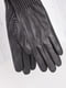 Перчатки кожаные черные на резинке сенсорные | 6608335 | фото 4