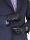 Перчатки мужские кожаные черные демисезонные | 6608337 | фото 3