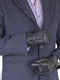 Перчатки мужские кожаные черные демисезонные | 6608339 | фото 2