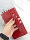 Клатч кожаный красный на 2 молнии с ручкой | 6608342 | фото 6