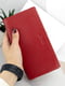 Клатч кожаный красный на 2 молнии с ручкой | 6608342 | фото 7