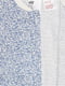 Комбінезон біло-блакитного кольору в квітковий принт | 6608420 | фото 3
