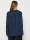 Темно-синяя блуза с V-образной горловиной | 6608645 | фото 2