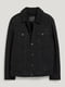 Джинсовая куртка черного цвета с воротником из искуственного меха | 6608686 | фото 3