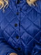 Куртка расклешенная синяя с поясом | 6608809 | фото 5