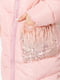 Куртка розовая с меховым воротником и карманами | 6608824 | фото 5