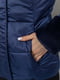 Куртка синя з хутряною нашивкою на рукавах та кокетці | 6608830 | фото 6