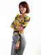 Блуза різнокольорова з принтом | 6615236 | фото 4