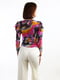 Блуза разноцветная с принтом | 6615237 | фото 5