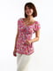 Блуза розовая в цветочный принт | 6615247 | фото 3