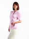 Блуза с V-образным вырезом розовая | 6615264 | фото 3