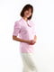 Блуза с V-образным вырезом розовая | 6615264 | фото 4