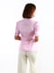 Блуза з V-подібним вирізом рожева | 6615264 | фото 5