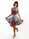 Платье А-силуэта разноцветное с узором | 6615267 | фото 3