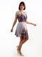 Платье А-силуэта разноцветное с узором | 6615267 | фото 4