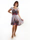 Платье А-силуэта разноцветное с узором | 6615267 | фото 2