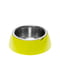 Металлическая миска для собак и кошек с подставкой Ferplast Jolie 17.1 х h 5.5 см - 0.5 L - SMALL, Салатовый | 6609855