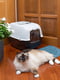 Закритий туалет для кішок з вугільним фільтром Ferplast Prima Чорний | 6610034 | фото 3