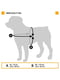 Нагрудна світловідбивна шлейка для собак з високоміцного нейлону Ferplast Hercules Р XXL - A: 65 ÷ 75 см - B: 90 ÷ 110 см 40 мм, Чорний | 6611401 | фото 3