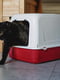 Закрытый туалет - бокс для кошек Ferplast Ariel 10 Home Бордовый | 6612595 | фото 3