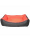 Мягкий лежак диван для котов и собак Milord Dondurma (Милорд) L - 78 х 60 х 22 см., Серый с оранжевым | 6614850
