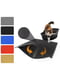 Круглый плюшевый лежак для котов и собак Milord Ponchik S - 50 см. до 5 кг., Серый | 6614923 | фото 2