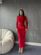 Оксамитова сукня-футляр червоного кольору | 6615370