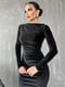 Оксамитова сукня-футляр чорного кольору | 6615372 | фото 2