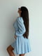 Голуба сукня в квітковий принт | 6615381 | фото 5
