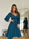 Елегантна  сукня  бірюзового кольору з застібкою-блискавкою | 6615469 | фото 3