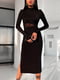 Чорна сукня з рукавами-мітенками | 6615483 | фото 5