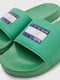 Шлепанцы зеленые с лого | 6615741 | фото 3