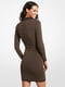 Платье облегающее коричневое с узором | 6615757 | фото 2