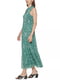 Платье А-силуэта зеленое с узором | 6615770 | фото 2