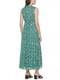 Платье А-силуэта зеленое с узором | 6615770 | фото 3