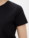 Черная базовая футболка из хлопкового трикотажа | 6615890 | фото 4