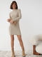 Базова кавова сукня-міні в рубчик | 6615901 | фото 5