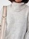 Бежевый свитер oversize с разрезами по бокам | 6615914 | фото 4