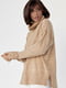 Светло-коричневый свитер oversize с разрезами по бокам | 6615917 | фото 6