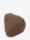 Зимняя вязаная шапка бини коричневая | 6615977 | фото 2
