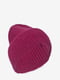 Зимова вовняна шапка біні сливового кольору | 6615996 | фото 2