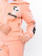 Костюм персикового кольору: толстовка та штани | 6616281 | фото 4