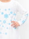Платье молочного цвета с принтом снежинки | 6616493 | фото 2