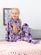 Пижама фиолетовая с принтом: лонгслив и брюки | 6616501 | фото 3