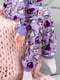Пижама фиолетовая с принтом: лонгслив и брюки | 6616501 | фото 4