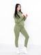 Костюм зелений з начосом: худі та штани | 6616530 | фото 3