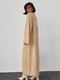 Вязаное бежевое платье oversize длиной макси | 6616638 | фото 2