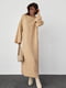 Вязаное бежевое платье oversize длиной макси | 6616638 | фото 4